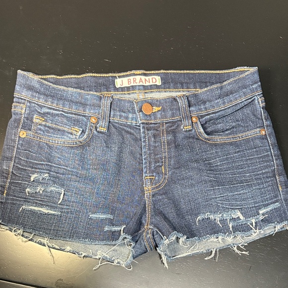 J Brand Pants - J Brand Distressed Dark Blue Jean Shorts